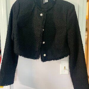 Cropped Tweed Blazer H&M